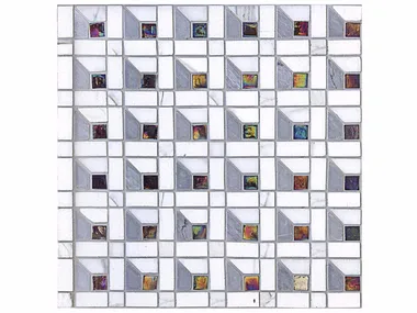 BOITE - CONTEMPORARY BOX - CUBE 15 GLASS - Mosaico in marmo e vetro _ Lithos Mosaico Italia